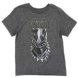 Marvel Black Panther Boys Tee Kids Avengers TShirt Grey Short Sleeve Shirt